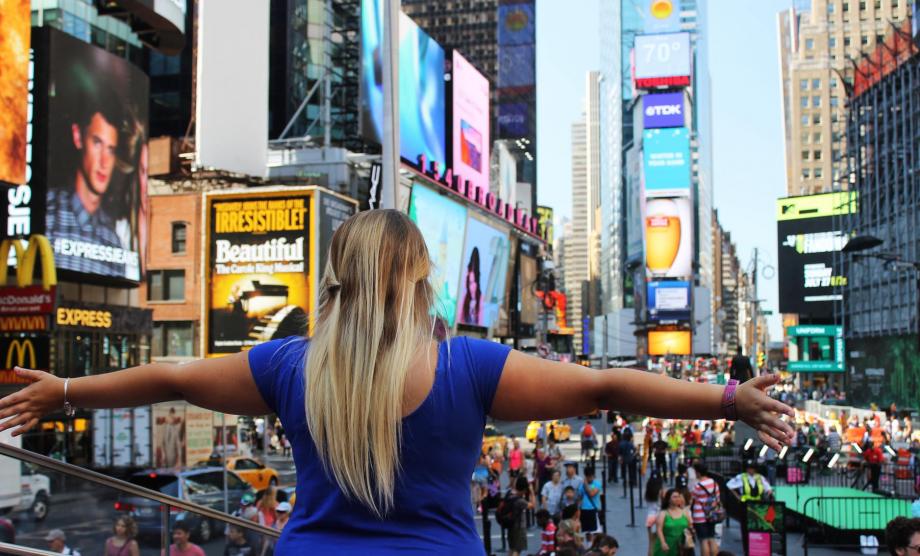 Au Pair Start i New York Au Pair am Times Square